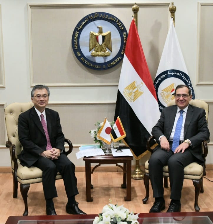 طارق الملا يبحث مع السفير اليابانى بالقاهرة حيث تم بحث الترتيبات للمنتدى الاقتصادى العربى الياباني