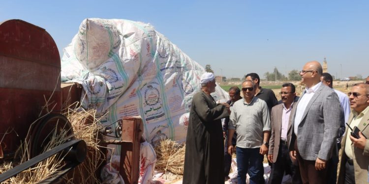 محافظ القليويبة: توريد 41365.906 طن من القمح بنسبة مئوية بلغت 86.1%