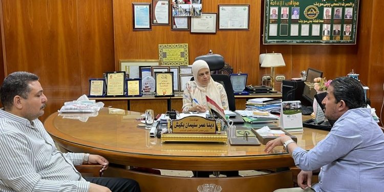 مياه بني سويف “تبحث التعاون مع مؤسسة مصر الخير لتوصيل المياه للأسر الأولى بالرعاية”