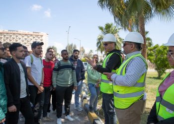 طلاب هندسة الإسكندرية في زيارة ميدانية لمحطة التنقية الشرقية بشركة الصرف الصحي بالإسكندرية