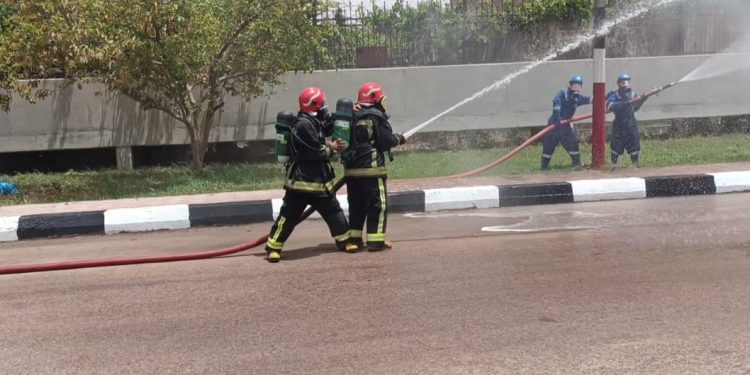 تدريب ومحاكاة للتعامل مع تسرب الكلور بمحطة دمنهور 1 بمشاركة “مياه البحيرة” والحماية المدنية وهيئة الإسعاف