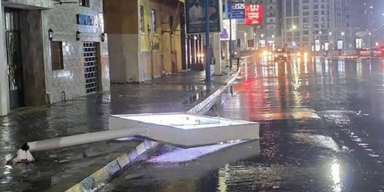 أمطار غزيرة جدا على جميع مناطق الإسكندرية