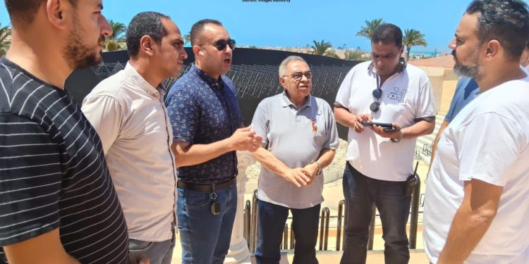 رئيس جهاز القرى السياحية يتفقد الأعمال الأخيرة بالمسرح الرومانى تمهيداً لافتتاحه أمام الجمهور