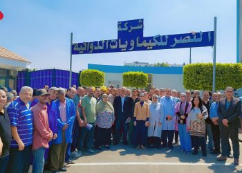 شركة النصر للأدوية و جميع شركات الدواء تفعل دور السلامة و الصحة المهنية و عمل وقفة توعية للسلامة