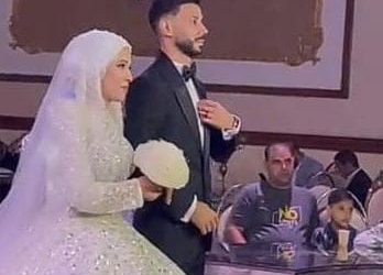 تهنئه زفاف سعيد لأجمل عروسين المهندس أحمد والآنسة آلاء