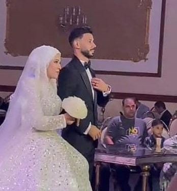تهنئه زفاف سعيد لأجمل عروسين المهندس أحمد والآنسة آلاء