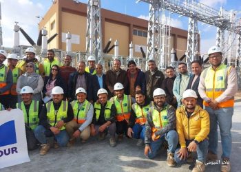 كهرباء مصر الوسطى تنجح في وضع الجهد على محطة محولات مزارع بني سويف 220/66/22 ك.ف بالشراكة مع «مدكور»