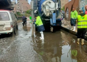 مياه الشرب بالجيزة… تعامل فوري مع مياه الأمطار المتساقطة