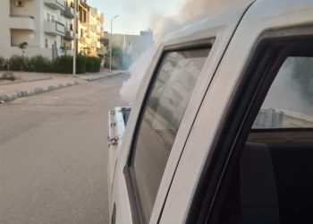 العاشر من رمضان تكثف أعمال الرش ومكافحة الحشرات للحفاظ على الصحة العامة بالأحياء السكنية