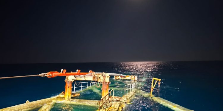 إنجاز بحري جديد.. PMS تنهي أعمال إنزال الخطوط البحرية الثلاث بمشروع المرحلة الرابعة لتنمية حقل غاز كاموس البحري التابع لشركة شمال سيناء للبترول