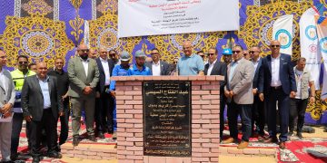 محافظ الإسكندرية يزور إيثيدكو ويضع حجر الأساس لمشروع تطوير طريق النهضة بالعامرية
