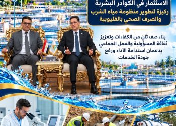 مياه القليوبية تؤهل 20 من كوادرها الشابة والقيادية ببرامج الماجستير والدكتوراه المهنية بالتعاون مع جامعة بنها
